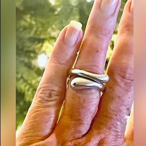 ✨ Tiffany & Co Elsa Peretti Sterling Tear Drop Ring